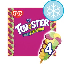 Wall's Twister Fruit Zingerrr Ice Lollies 4x70ml