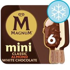 Magnum Mini Classic, Almond & White Chocolate Ice Cream Sticks 6x55ml