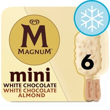 Magnum Mini White Chocolate & White Chocolate Almond Ice Cream Sticks 6x55ml