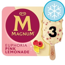 Magnum Euphoria White Chocolate, Pink Lemonade Ice Cream Sticks 3x90ml