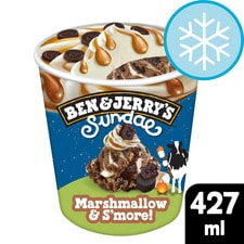 Ben & Jerry's Sundae Marshmallow & S'more Ice Cream Tub 427ml