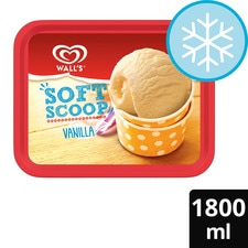 Wall's Soft Scoop Vanilla Ice Cream Tub 1800ml