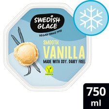 Swedish Glace Vanilla Non Dairy Vegan Ice Cream Tub 750ml