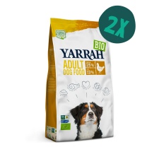 Yarrah - Organic Adult Dry Dog Food With Chicken - 2x 2Kg