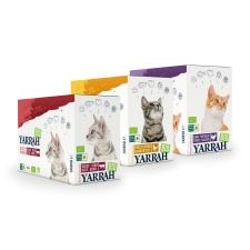 Yarrah - Organic Cat pouch 3 Pack 14*85Gr Chicken Turkey Beef