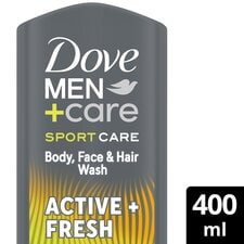 Dove Men+Care Sport Active Fresh 3-in-1 Body Wash Shower Gel 400ml