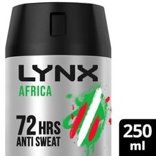 Lynx Africa 72h Antiperspirant Deodorant 250ml