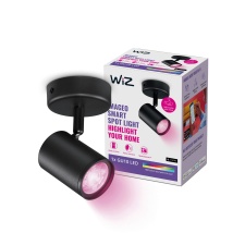 WiZ Smart LED Imageo 1x Adjustable Spotlight Colour (Black)