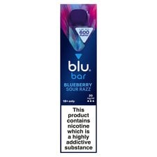 blu bar Blueberry Sour Razz Disposable Vape  20mg/ml