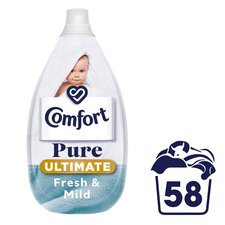 Comfort Ultimate Pure Fresh & Mild Fabric Ultra-Concentrated Fabric Conditioner 58 Wash 870ML