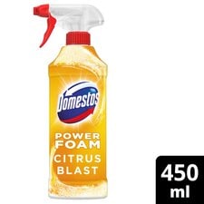 Domestos Power Foam Toilet and Bathroom Cleaner Citrus Blast 450ml