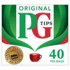 PG Tips 40 Original Black Tea Bags 116g