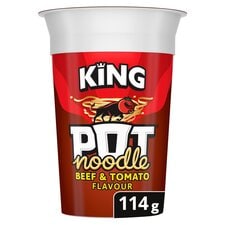 Pot Noodle Beef & Tomato Instant Noodles King Pot 114g