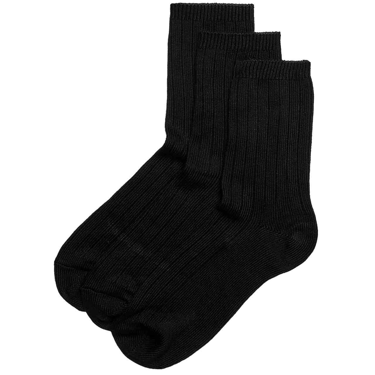 M&S Womens Thermal Sumptuously Soft Ankle High Socks 3-5, Black