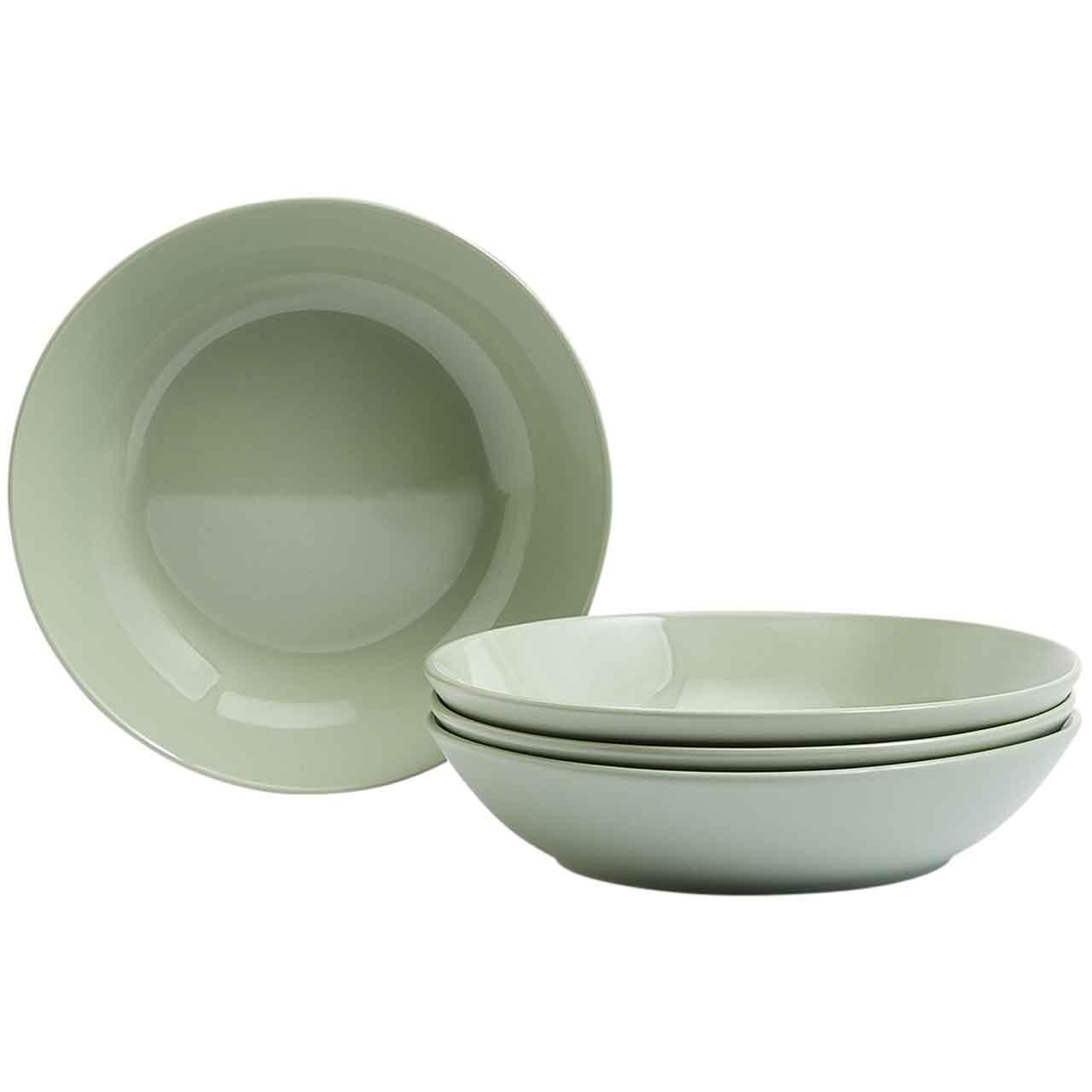 M&S Set of 4 Everyday Stoneware Pasta Bowls, Sage