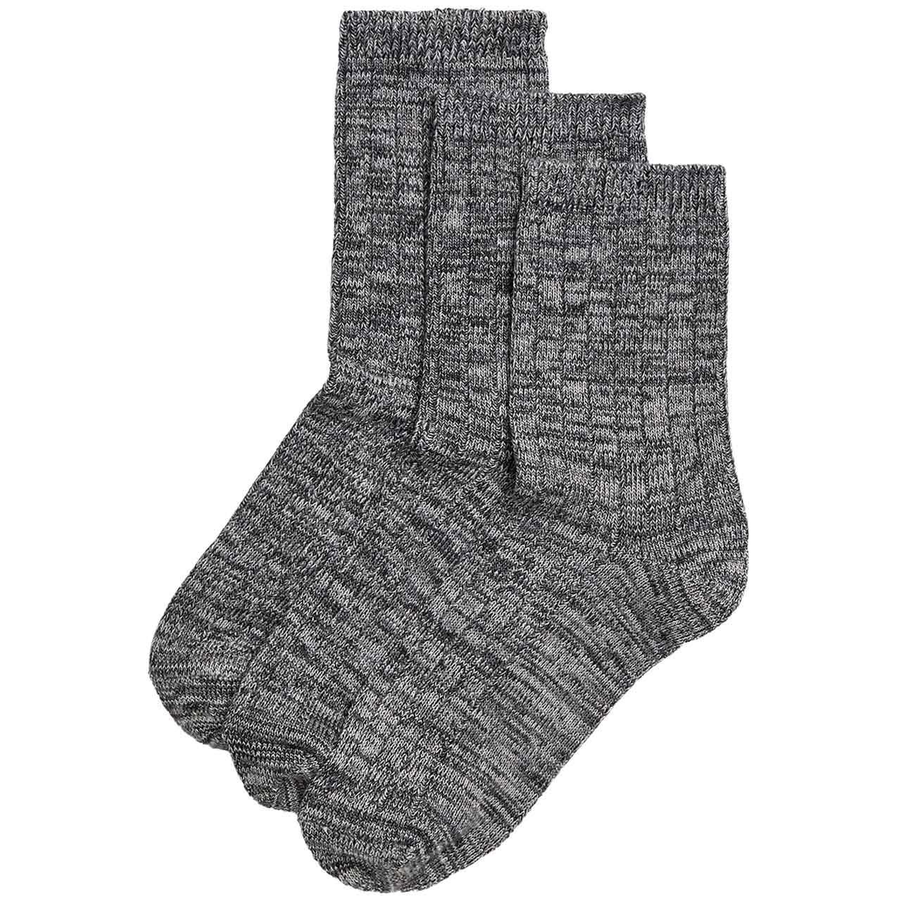 M&S Womens Thermal Sumptuously Soft Ankle High Socks 6-8, Charcoal