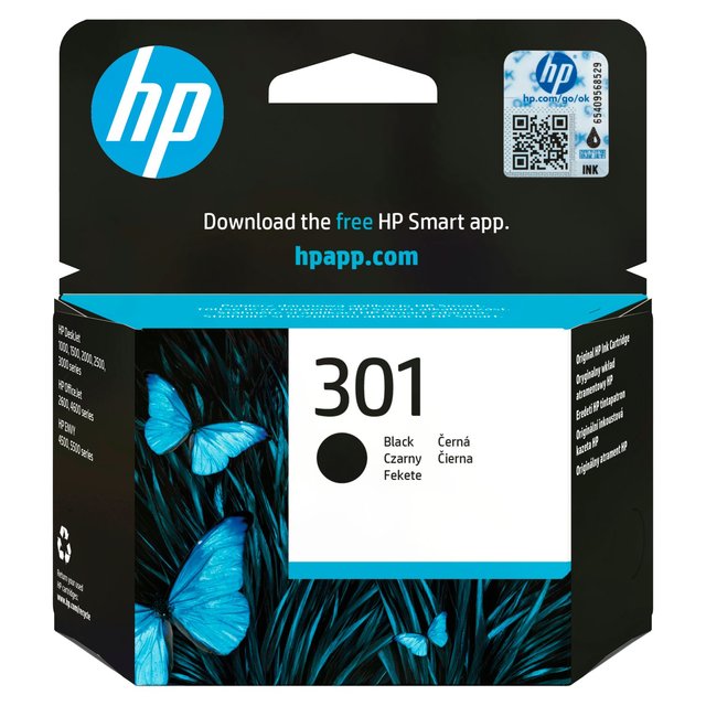 Hp 301 Black Ink Cartridge Bb 