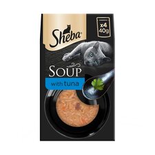 Sheba Classics Cat Food Soup Pouches Tuna Fillet 4x40g