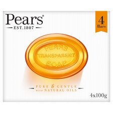 Pears Amber Soap Bars 4 X 100G