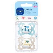 MAM ORIGINAL STYLE SOOTHERS 2-6 MONTHS 2 PACK