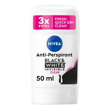 NIVEA Black & White Invisible Anti-Perspirant Deodorant Stick 50ml