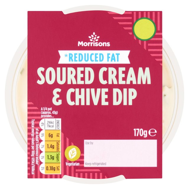 Morrisons Reduced Fat Soured Cream & Chive Dip 170g