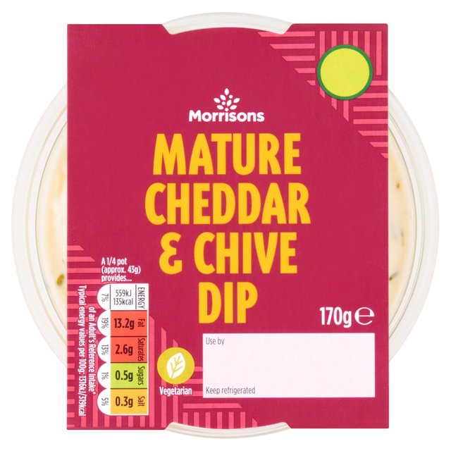 Morrisons Mature Cheddar & Chive Dip 170g