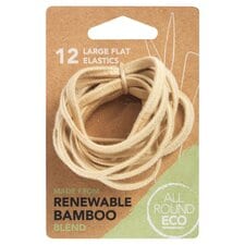 All Round Eco 12 Pack Large Flat Elastics Blonde