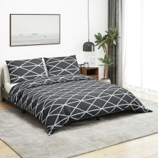 Duvet Cover Set Grey 225x220 cm Cotton