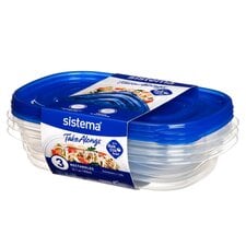 Sistema Take Alongs Rectangle 950Ml 3 Pack