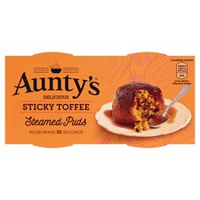 Auntys Sticky Toffee Puddings 2 X 95G