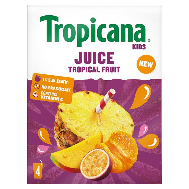 Tropicana Kids Juice Tropical 4 x 150ml