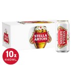 Stella Artois Premium Lager Beer Cans 10x440ml