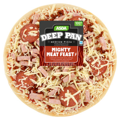 ASDA Medium Deep Pan Mighty Meat Feast (Typically 461g)