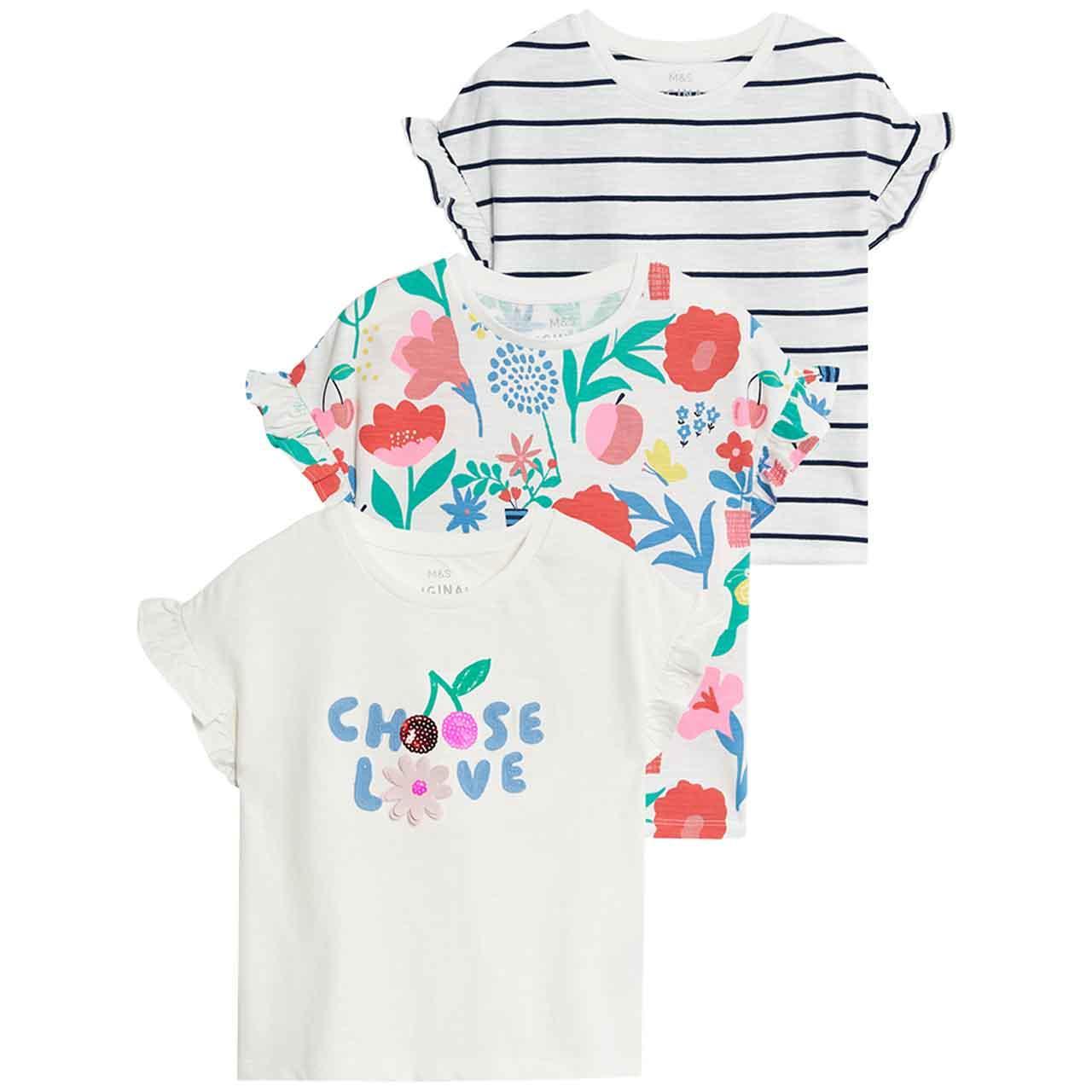 M&S Cotton Garden Tops, 6-7 Years, Ivory