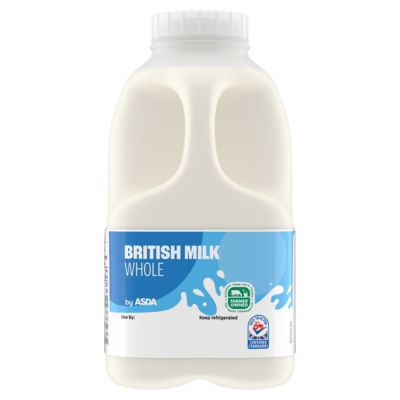 Tesco Organic British Whole Milk 2.272L/4 Pints - HelloSupermarket