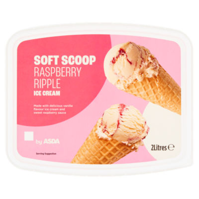 ASDA Soft Scoop Raspberry Ripple Ice Cream