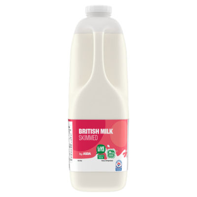 ASDA British Milk Skimmed 2 Pints