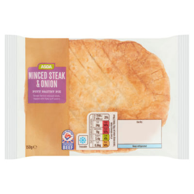 ASDA Minced Steak & Onion Puff Pastry Pie 150g