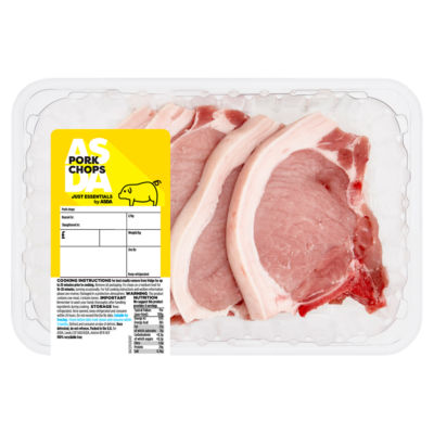 JUST ESSENTIALS by ASDA Pork Chops (Typically 0.78kg)