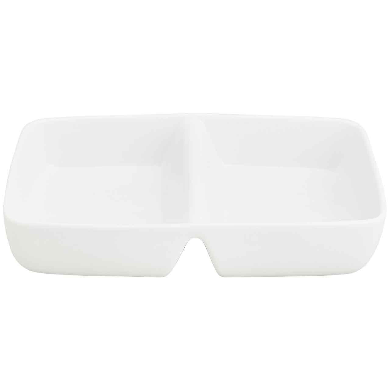 M&S Collection Ceramic Divided Vegetable Serving Dish, White