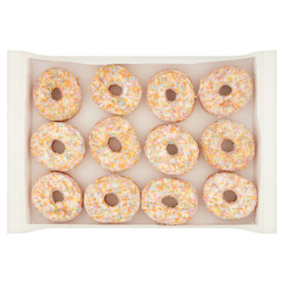 The BAKERY at ASDA 12 White Iced Ring Donuts