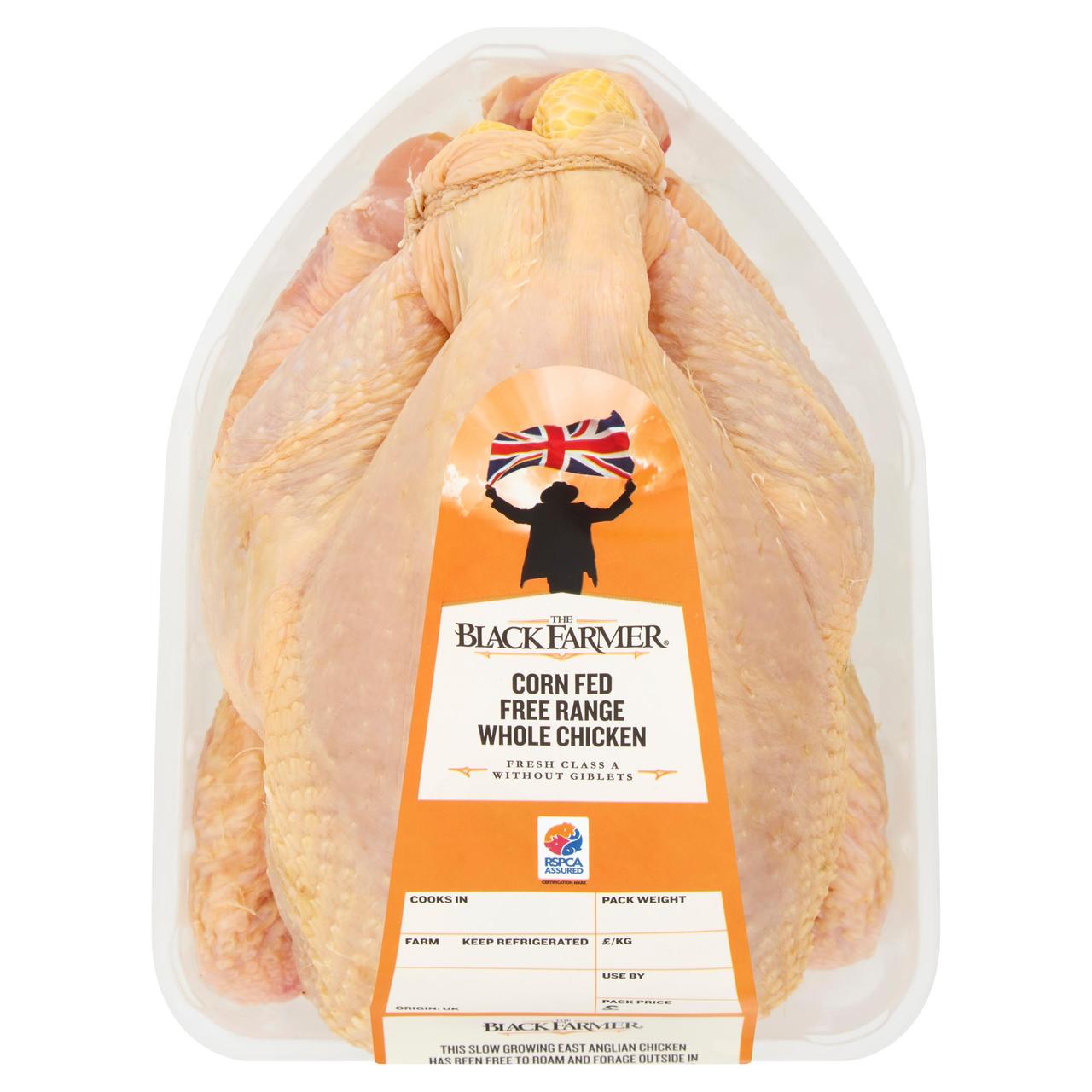 The Black Farmer Corn Fed Free Range Whole Chicken