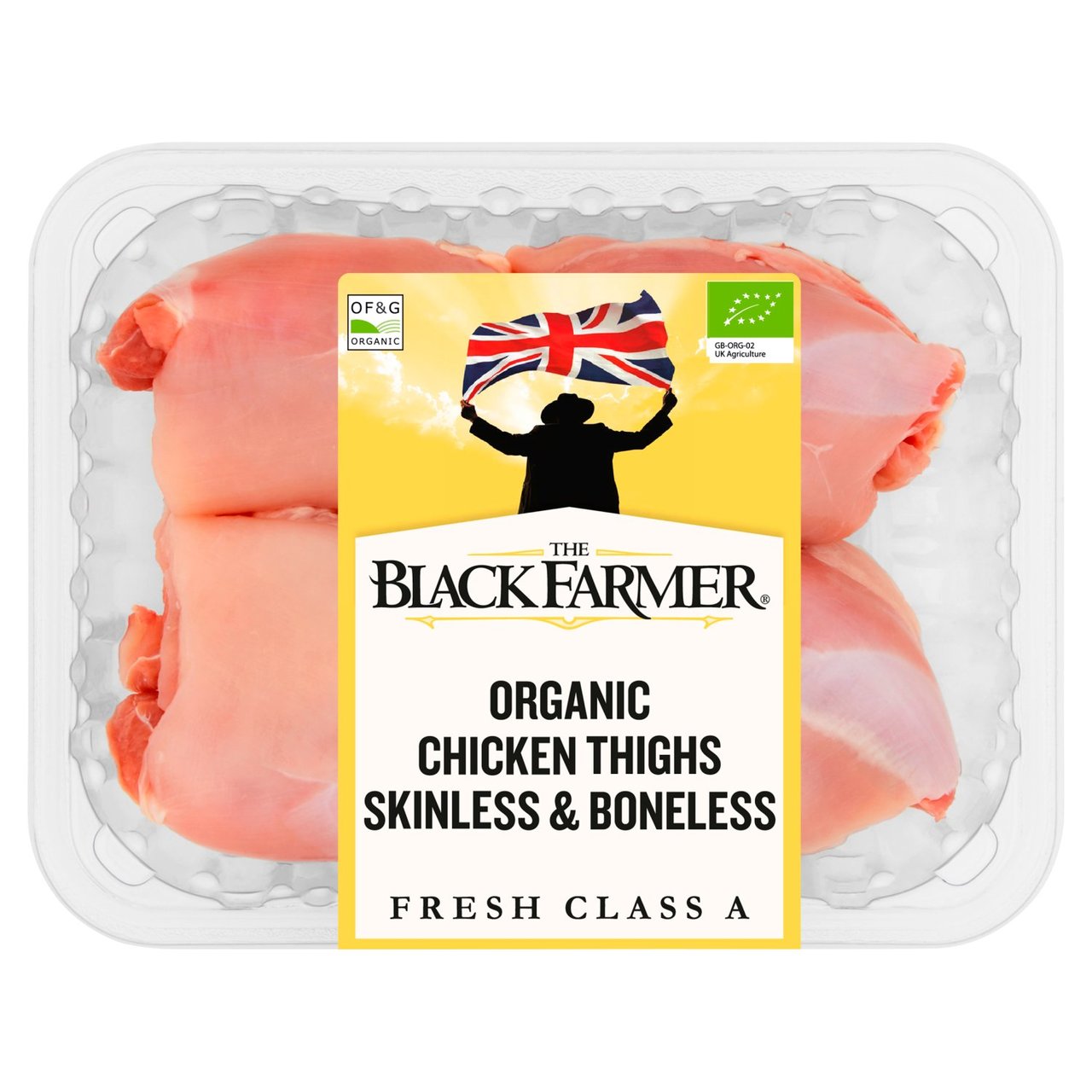 The Black Farmer Organic Chicken Thighs Skinless & Boneless