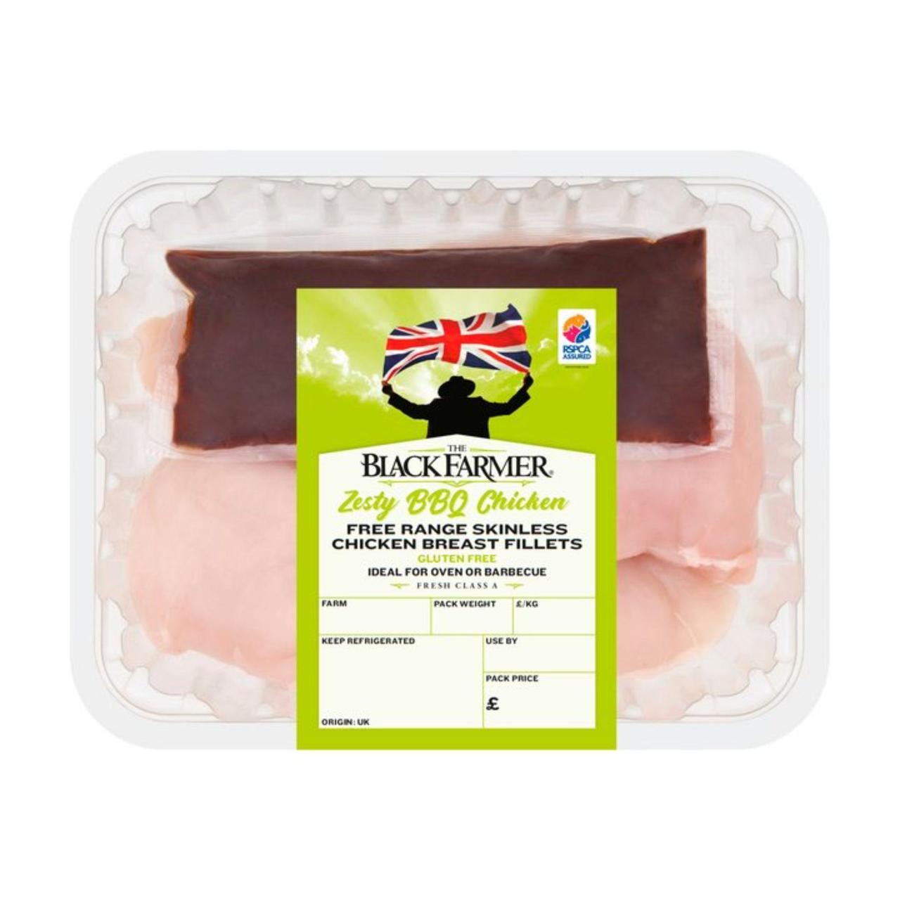 The Black Farmer Zesty BBQ Free Range Skinless Chicken Breast Fillets