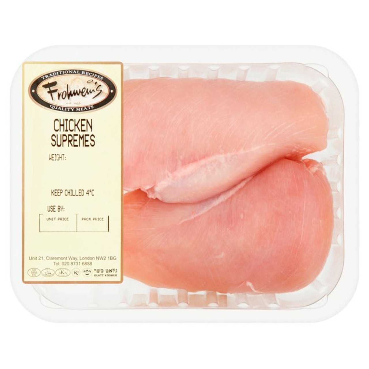 Frohweins Chicken Breast Fillets Supremes Skinless