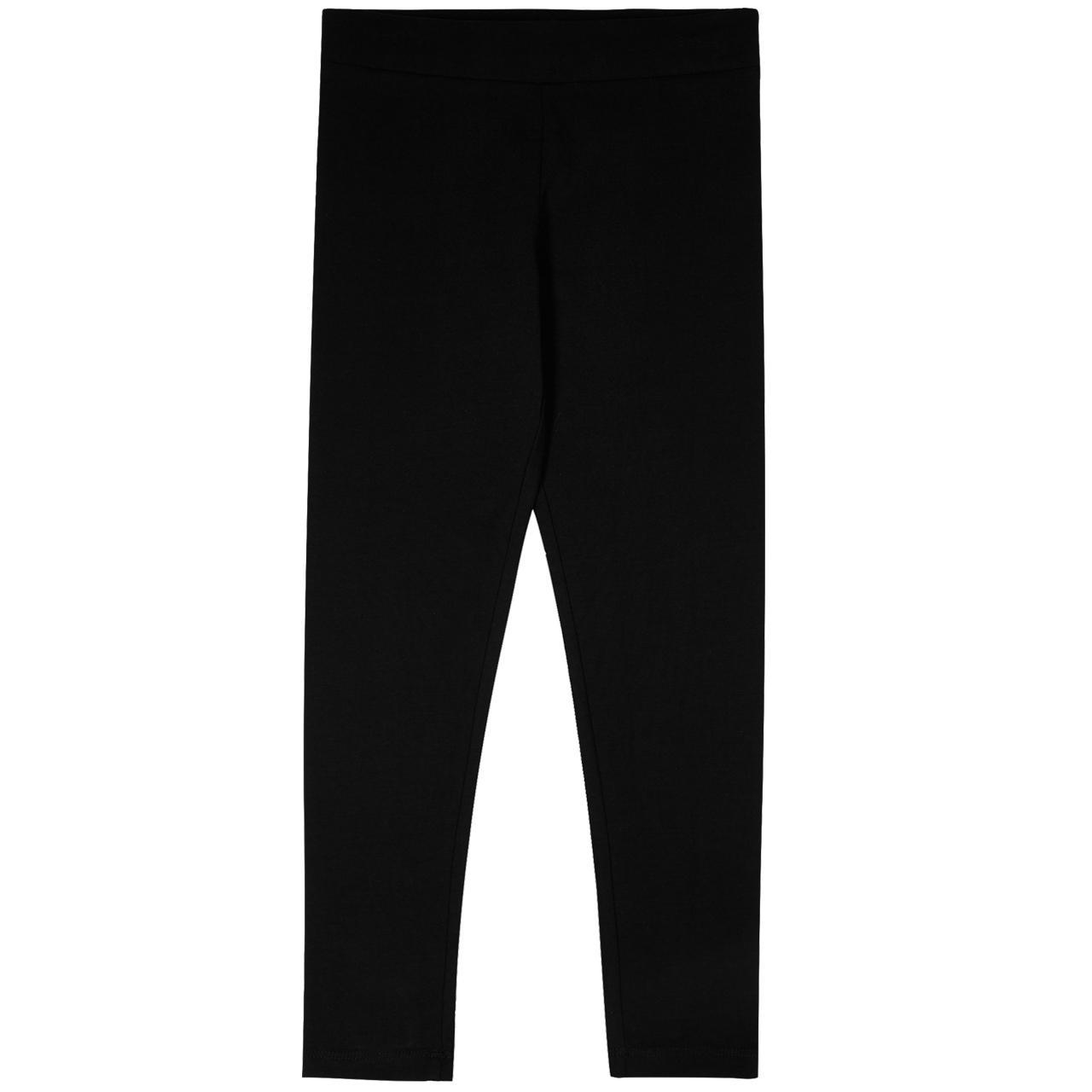 M&S Girls Cotton Leggings with Stretch 9-10 Years, Black 