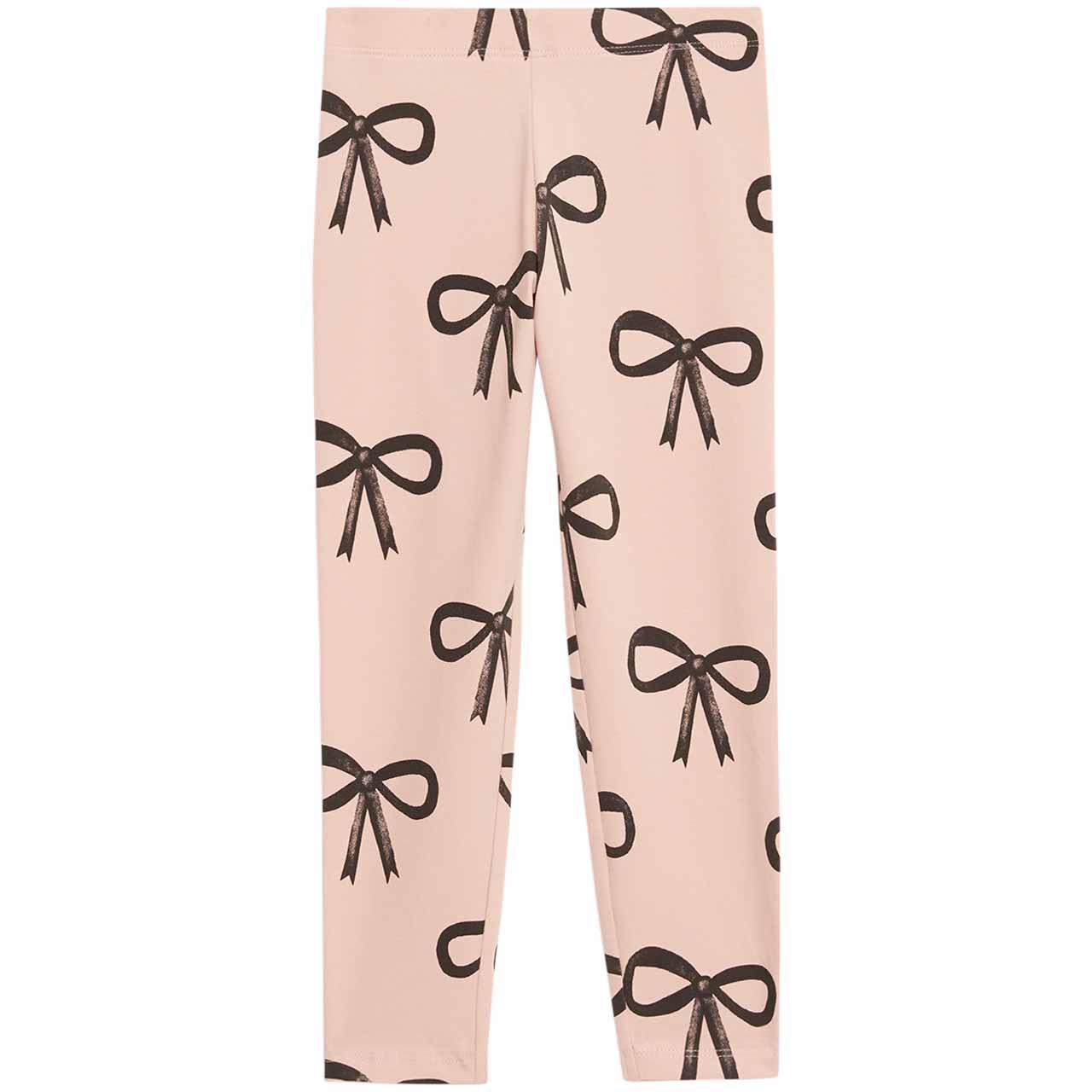 M&S Cotton Rich Bow Leggings, 2-3 Years, Pink