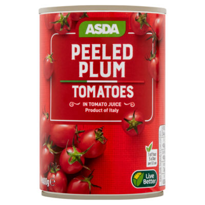 ASDA Peeled Plum Tomatoes in Tomato Juice 400g