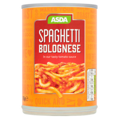 ASDA Spaghetti Bolognese in a Rich Tomato Sauce 395g